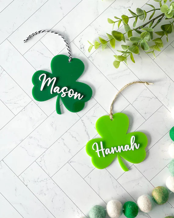 St. Patrick's Day Basket Tag, Saint Patrick's Day Decor, Shamrock Basket Tag, Personalized Shamro... | Etsy (US)