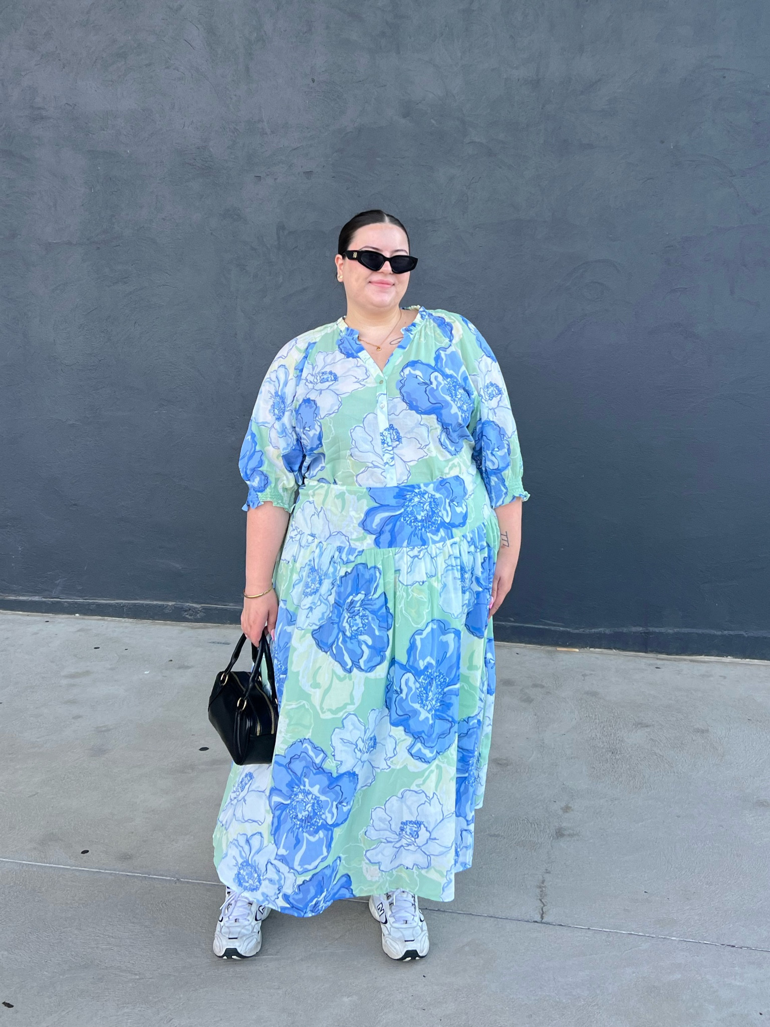 Wearing a size 22 in the skirt and a 20 in the top