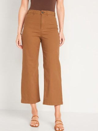 High-Waisted Cropped Wide-Leg Pants for Women | Old Navy (US)