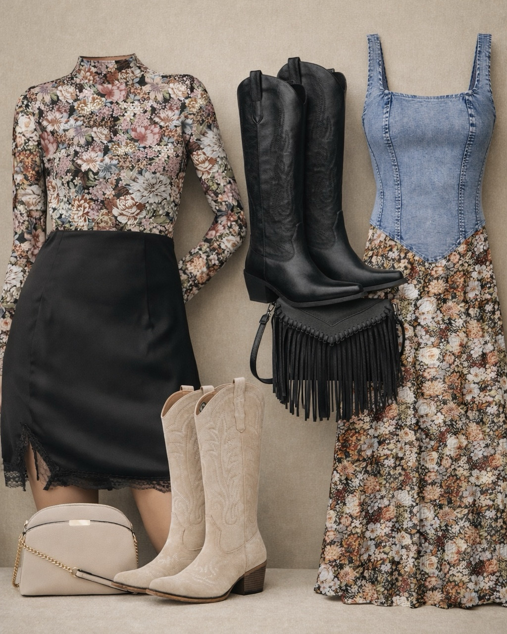Amazon Concert Outfit Ideas You’ll Wear All Season

Follow @farmtotablecreations on Instagram for more inspo 🤍

These Amazon finds are giving effortless concert style without overthinking it 🙌🏼 I love how you can mix and match these pieces—pair the floral mesh top with the faux leather skirt and boots for an edgy vibe, or go feminine with the denim corset and flowy floral maxi. The fringe bag pulls it all together for that perfect concert-ready look.

Everything is budget-friendly and easy to restyle beyond concert nights too 🤍

#amazonfashion #concertoutfit #cowboyboots #maxidress #leatherskirt #ootd #ootn

#LTKFestival #LTKSaleAlert #LTKootd