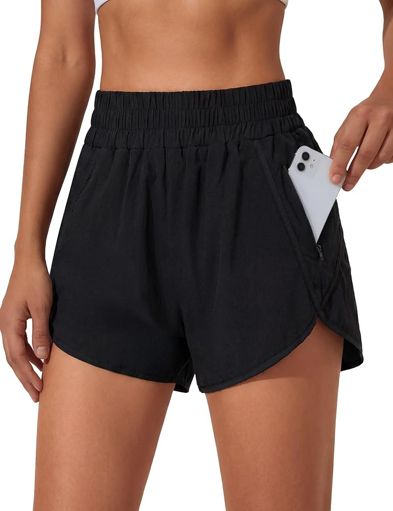 BMJL Women's Running Shorts Elastic High Waisted with Pockets, 2.5" Sporty Workout Quick Dry Athl... | Amazon (US)