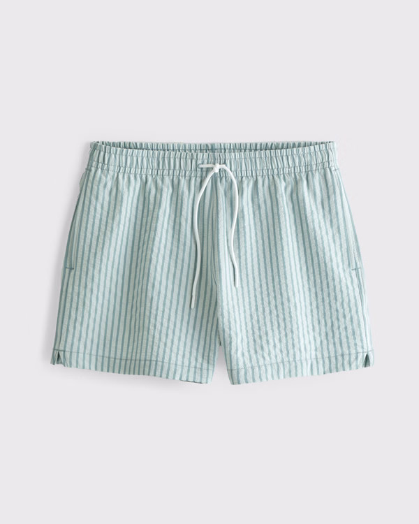 Pull-On Wide Seersucker Swim Trunk | Abercrombie & Fitch (US)