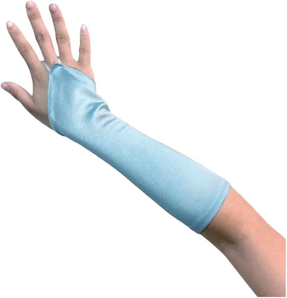 SACASUSA 13inch Fingerless Elbow Length Wedding Bridal Satin Gloves Kids Girls Children 15 colors | Amazon (US)