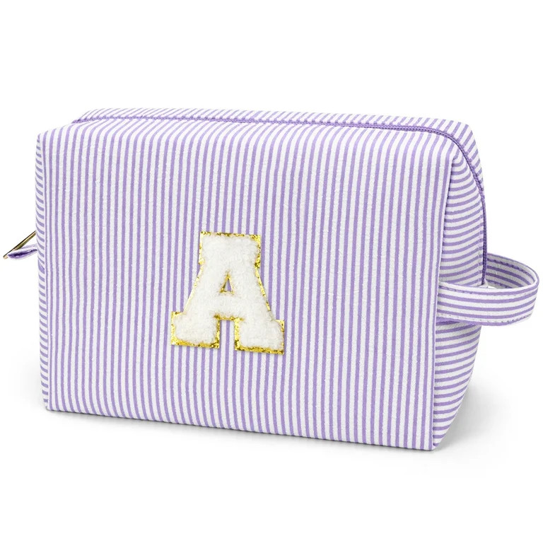 Gynky Makeup Bag Toiletry Bag Organizer Personalized Initial Make up Cosmetic Bags Travel Essenti... | Walmart (US)