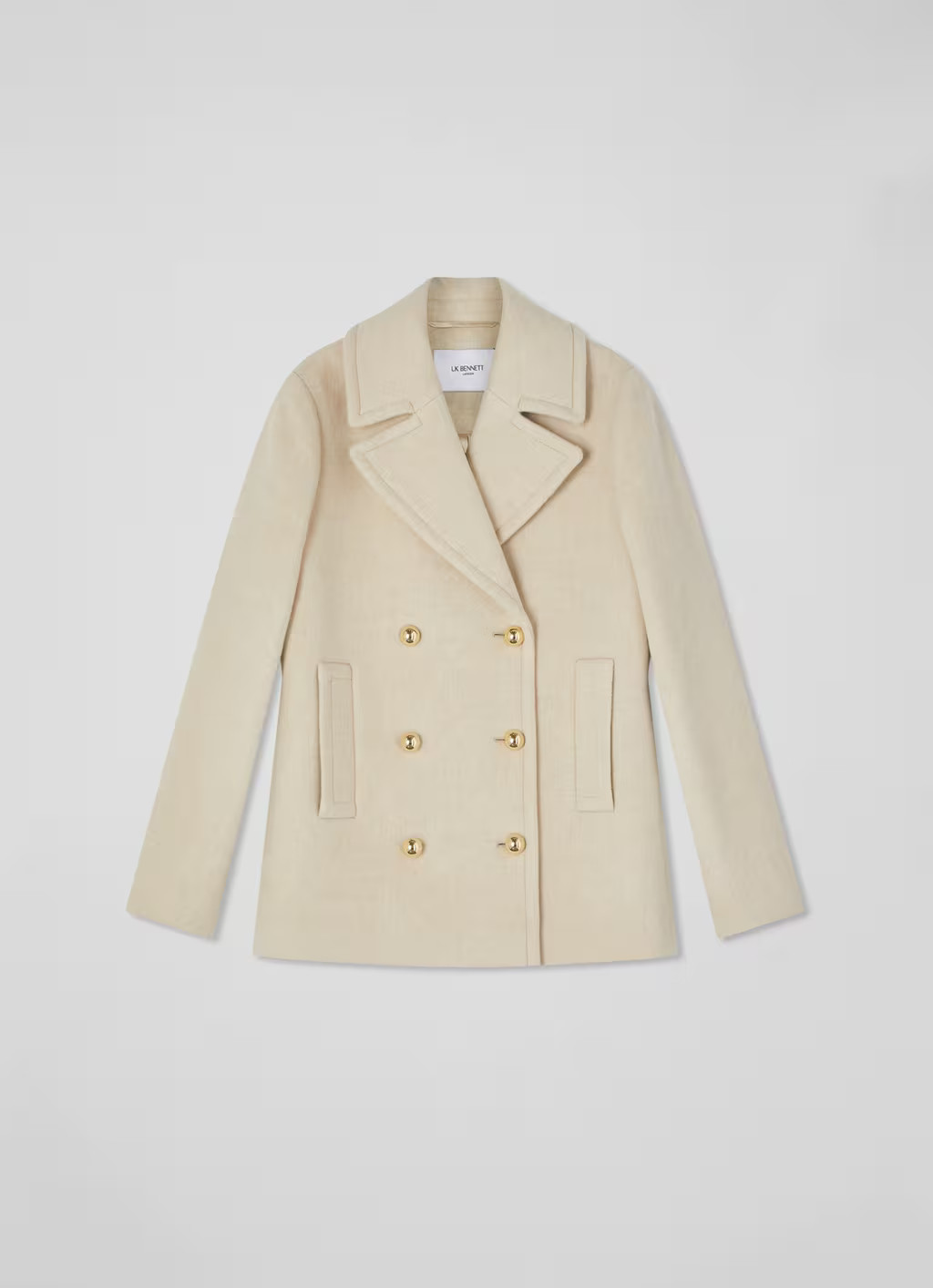 Anouk Cream Recycled Wool Pea Coat | L.K. Bennett (UK)