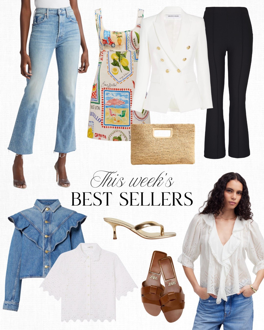 This week’s top 10 best sellers! Everyone needs a white blouse for summer that goes with everything. For a splurge, check out this beautiful eyelet top from Frame (you’ll need to wear a white cami or nude bra underneath) or this Doen lookalike blouse from Madewell for under $100. I’ve been wearing these Mother Tripper jeans non stop and they’re the perfect light wash for summer.

#LTKxMadewell #LTKFindsUnder100 #LTKPetite
