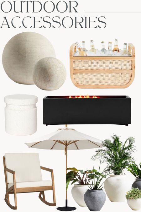 Outdoor accessories and decor for patios and porches 

Fire pit, outdoor decor 

#LTKhome