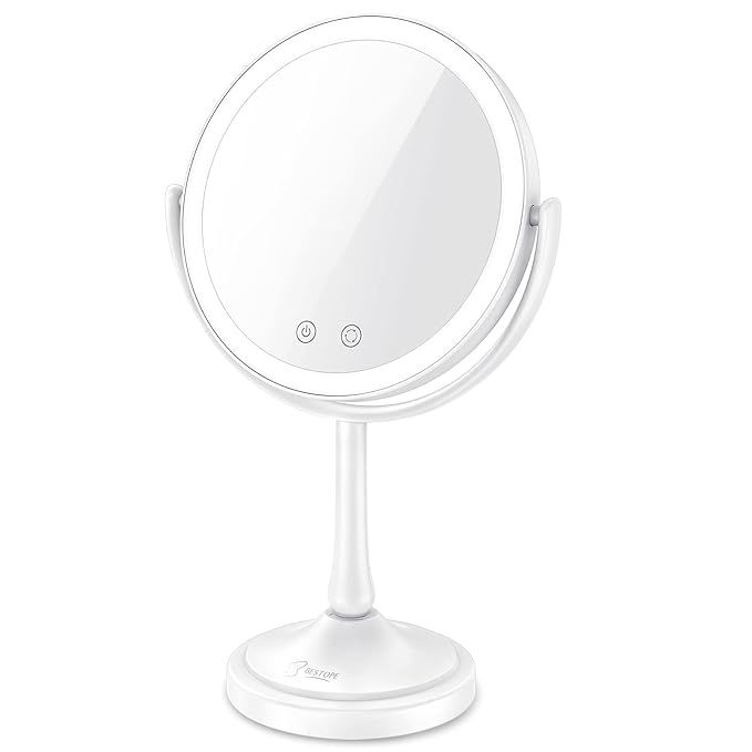 BESTOPE Makeup Mirror 8.5" Lighted Makeup Mirror with Lights,7X Magnifying Mirror with 60 LED Lig... | Amazon (US)