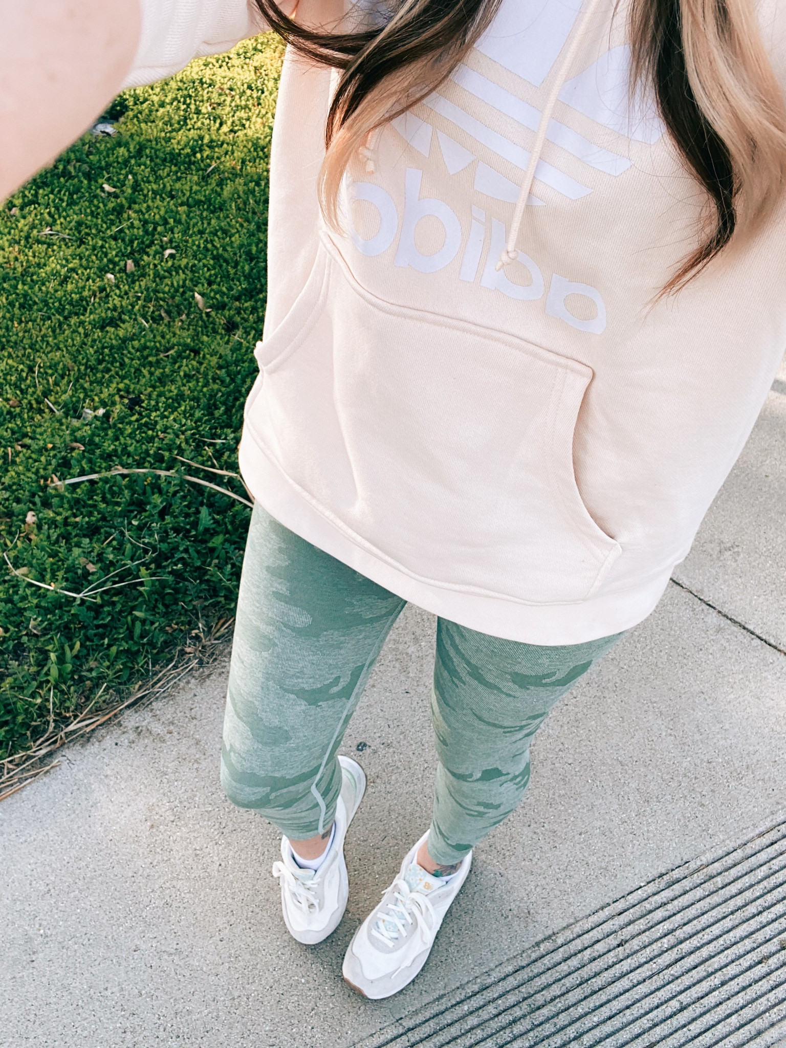 Walking outfit | loungewear | Adidas sweatshirt | light green workout leggings | New balance sneakers 

#LTKfit #LTKFind #LTKunder50