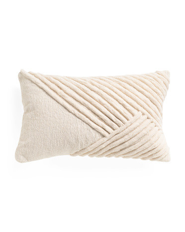 14x24 Feather Filled Chenille Embroidered Pillow | TJ Maxx