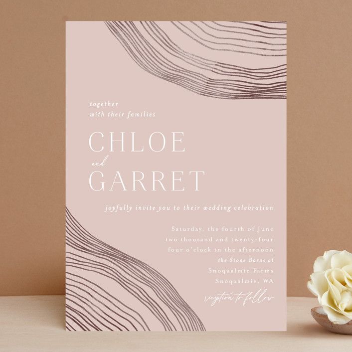 "Rings" - Customizable Wedding Invitations in Beige by Alethea and Ruth. | Minted