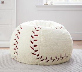 Anywhere Beanbag™, Sherpa Baseball | Pottery Barn Kids