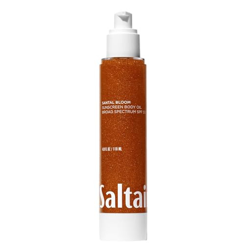 Saltair SPF Body Oil - Broad Spectrum SPF 50 PA++++ Sunscreen. Lightweight Dry Oil with Sun Protection and Moisturizing Kukui & Mongongo Extracts. Santal Bloom Scent, 4floz Vacation Essential | Amazon (US)
