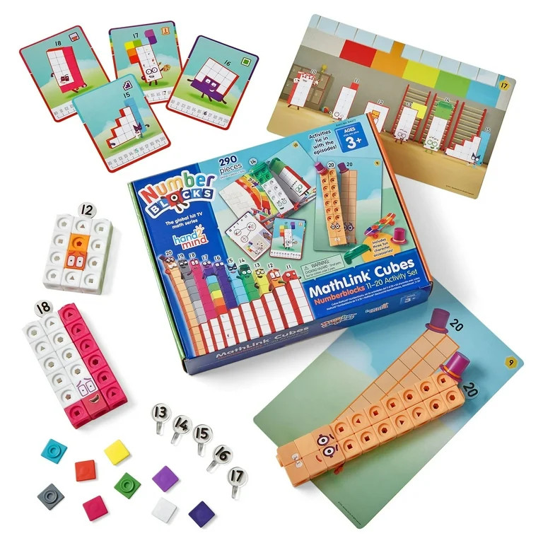 MathLink Cubes Numberblocks 11-20 Activity Set, Hand2Mind Educational Math & Counting Games for C... | Walmart (US)