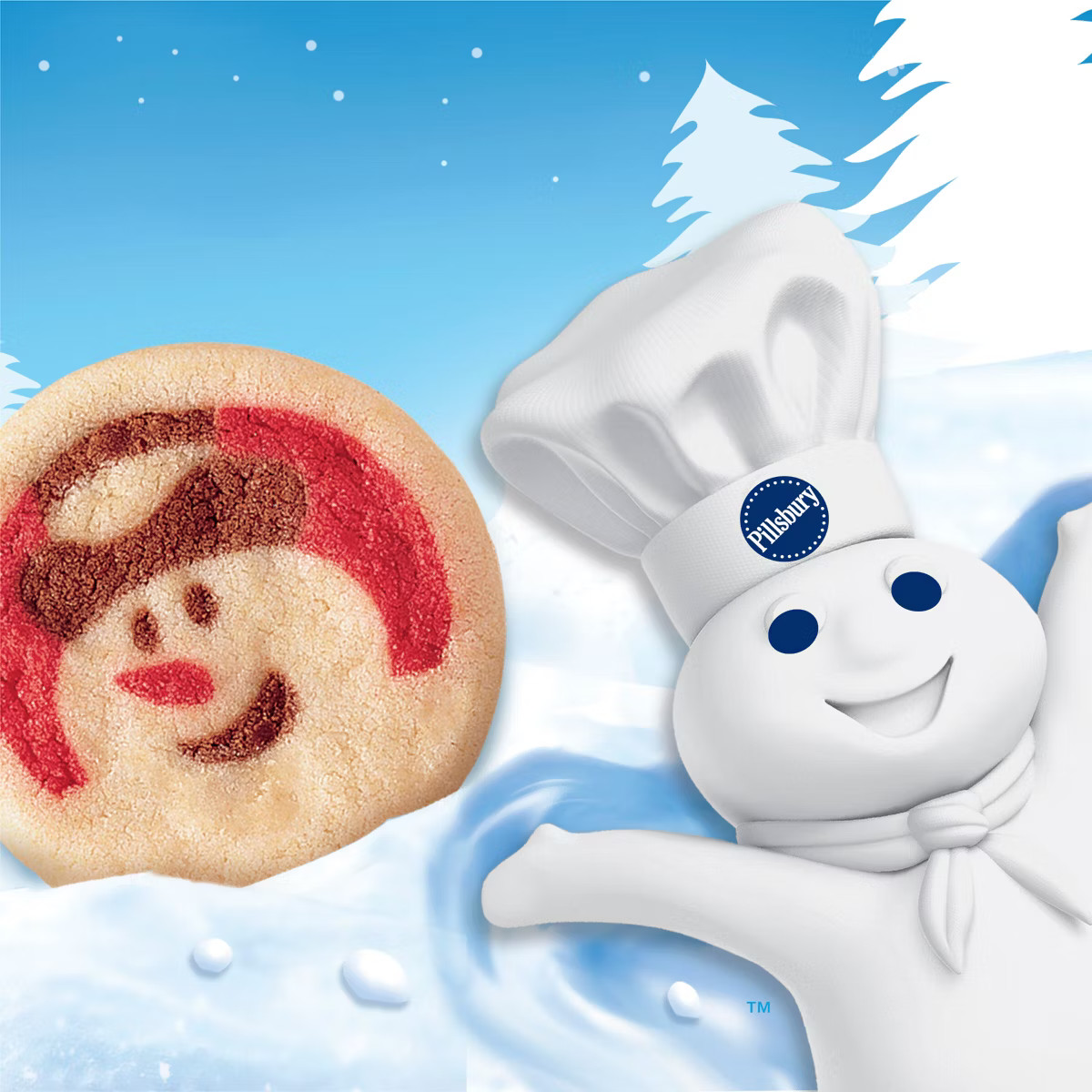 Pillsbury Ready-to-Bake Snowman Shape Sugar Cookie Dough - 9.1oz/20ct | Target