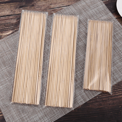 100pcs/300pcs, 12in/10in Barbecue Skewers, Natural Wooden Bamboo Skewers, Skewers For BBQ, Multifunctional BBQ Skewers, Grilling Bamboo Skewers, BBQ N | SHEIN