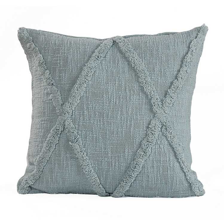 New! Pastel Blue Tufted Diamond Pillow | Kirkland's Home