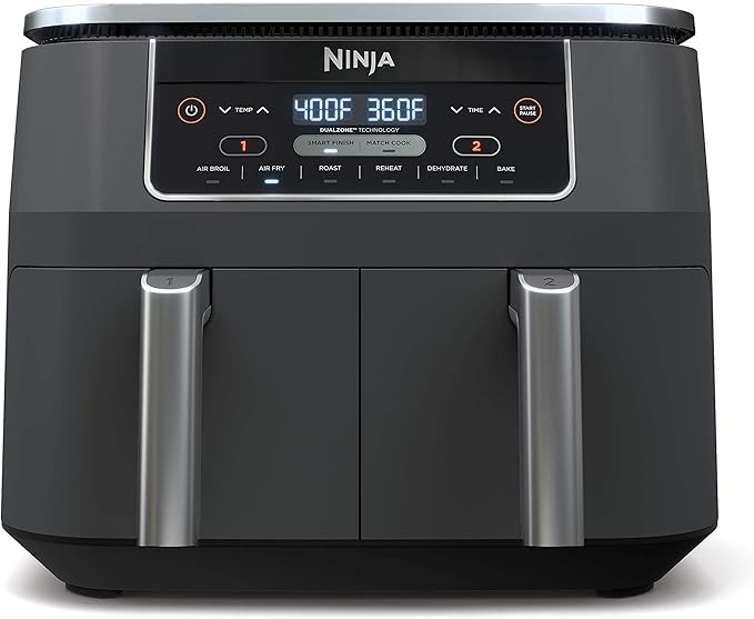 Ninja DZ201 Foodi 8 Quart 6-in-1 DualZone 2-Basket Air Fryer with 2 Independent Frying Baskets, M... | Amazon (US)