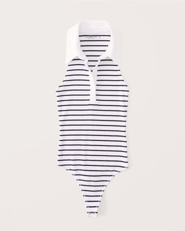 Women's Ribbed Polo Bodysuit | Women's Tops | Abercrombie.com | Abercrombie & Fitch (US)