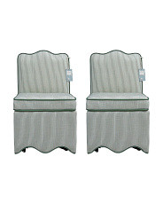 Set Of 2 Scalloped Dining Chairs With Casters | Chairs & Seating | Marshalls | Marshalls