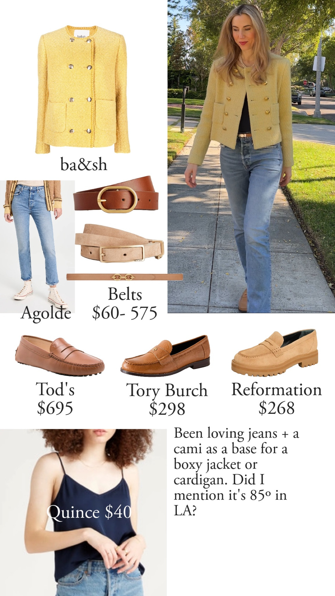 Been loving jeans + a cami as a base for a boxy jacket or cardigan. 

I’m obsessed with these Riley jeans from Agolde. One thing I’ve noticed, though, is that you get one good wear per wash 😬 they become a little loose after a day. 

#LTKstyletip #LTKworkwear #LTKfindsunder100