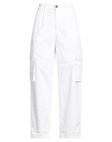 White Wise Woman Pants White Size 10 Cotton, Elastane | YOOX (US)