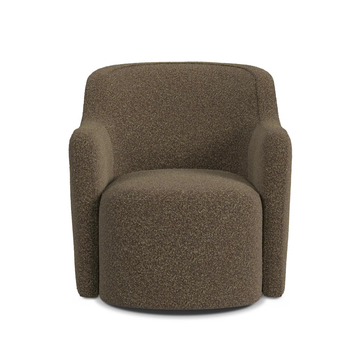 Benjara Kopi Swivel Accent Club Chair, Boucle, Curved Backrest | Wayfair | Wayfair North America