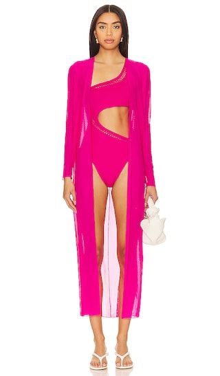Marie Coverup in Fuchsia | Hot Pink Swim Cover Up | Pink Beach Cover Up | Pink Swimsuit Cover Up | Revolve Clothing (Global)
