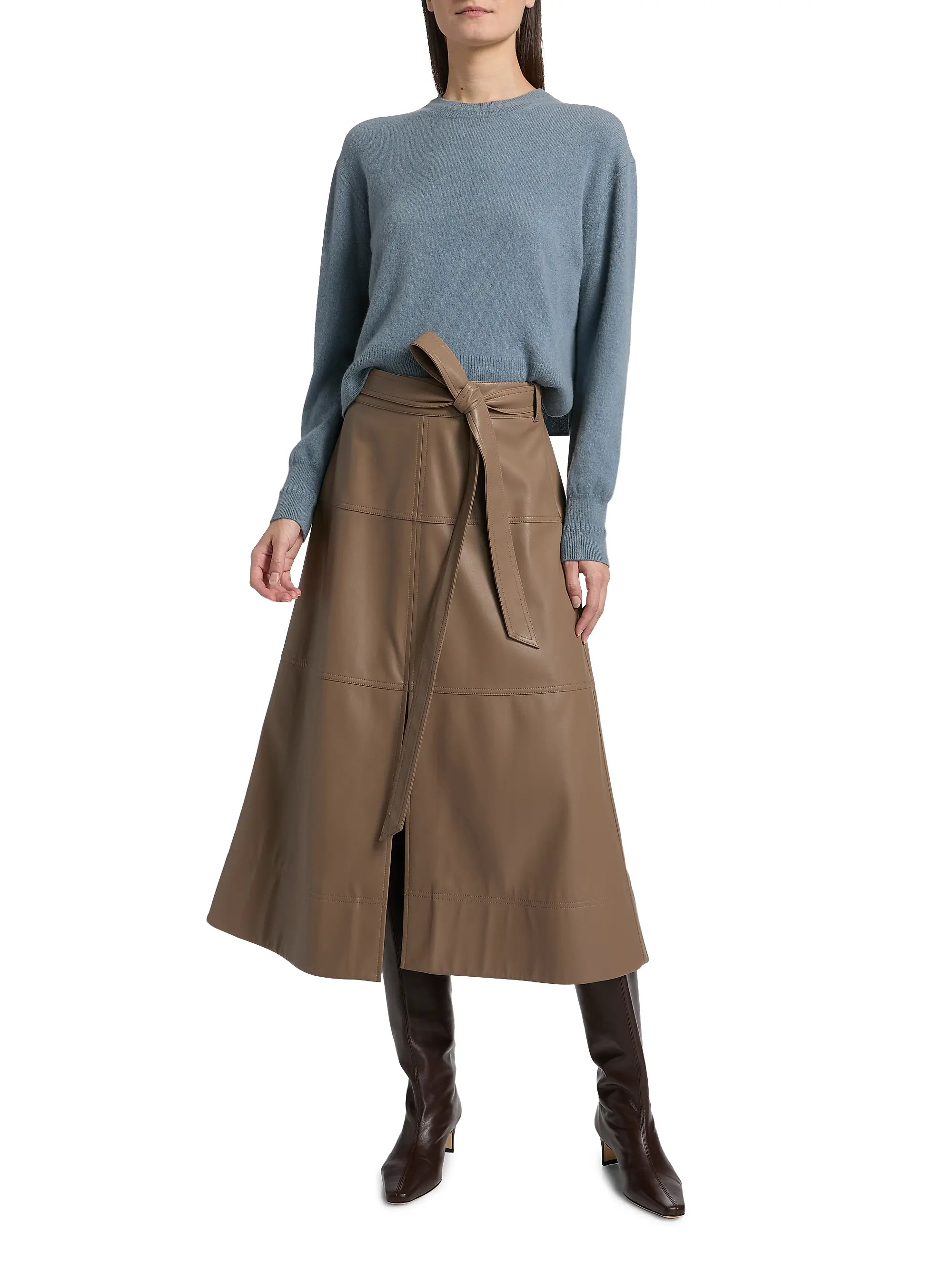 Hudley Faux-Leather Midi-Skirt | Saks Fifth Avenue