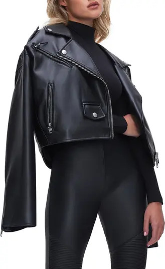 Faux Leather Crop Moto Jacket | Nordstrom