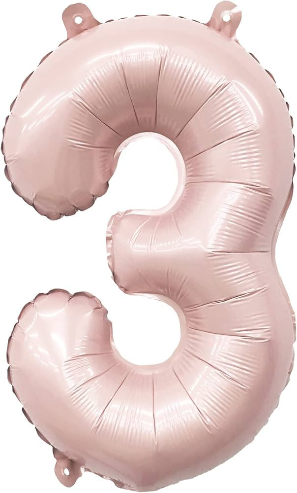 Pastel Blush Mylar Number 32" (Number 3) | Amazon (US)