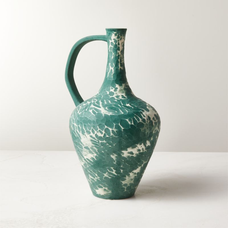 Otis Modern Mineral Green Vase + Reviews | CB2 | CB2