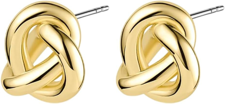 gorjana - Infinity Knot Studs 5/8" - 18k Gold Plated Brass - Elegant Unique Design - Comfortable ... | Amazon (US)