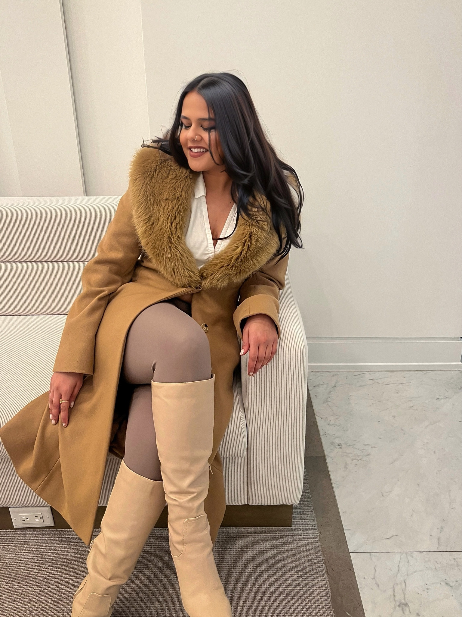 Date Night Outfit - Mob Wife Aesthetic

currently feeling like a mob wife with this winter coat from Aritzia. I wore the jacket over a white button down shirt and leggings from Aritzia.  The outfit goes perfectly with these cream colored boots. 

#LTKSpringSale #LTKstyletip #LTKmidsize