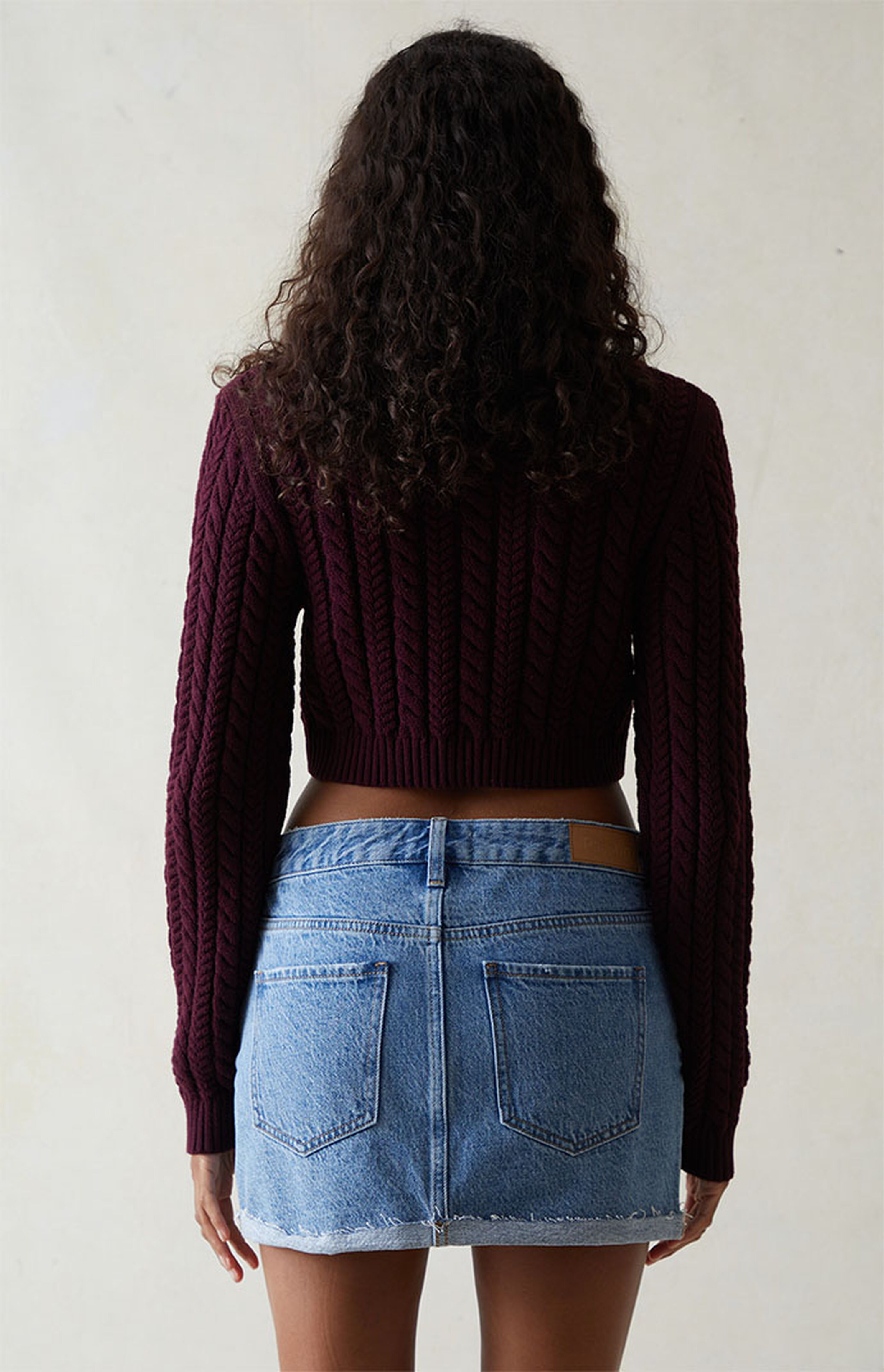 PacSun Medium Blue Low Rise Denim Mini Skirt | PacSun