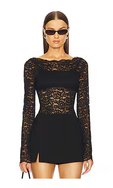 L'Academie by Marianna Hollis Top in Black from Revolve.com | Revolve Clothing (Global)