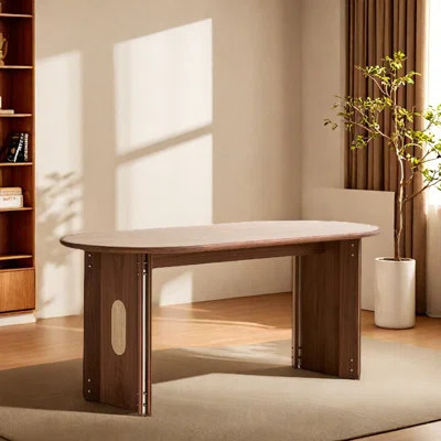 Mid-century Rock Plate Oval Dining Table. | Wayfair North America