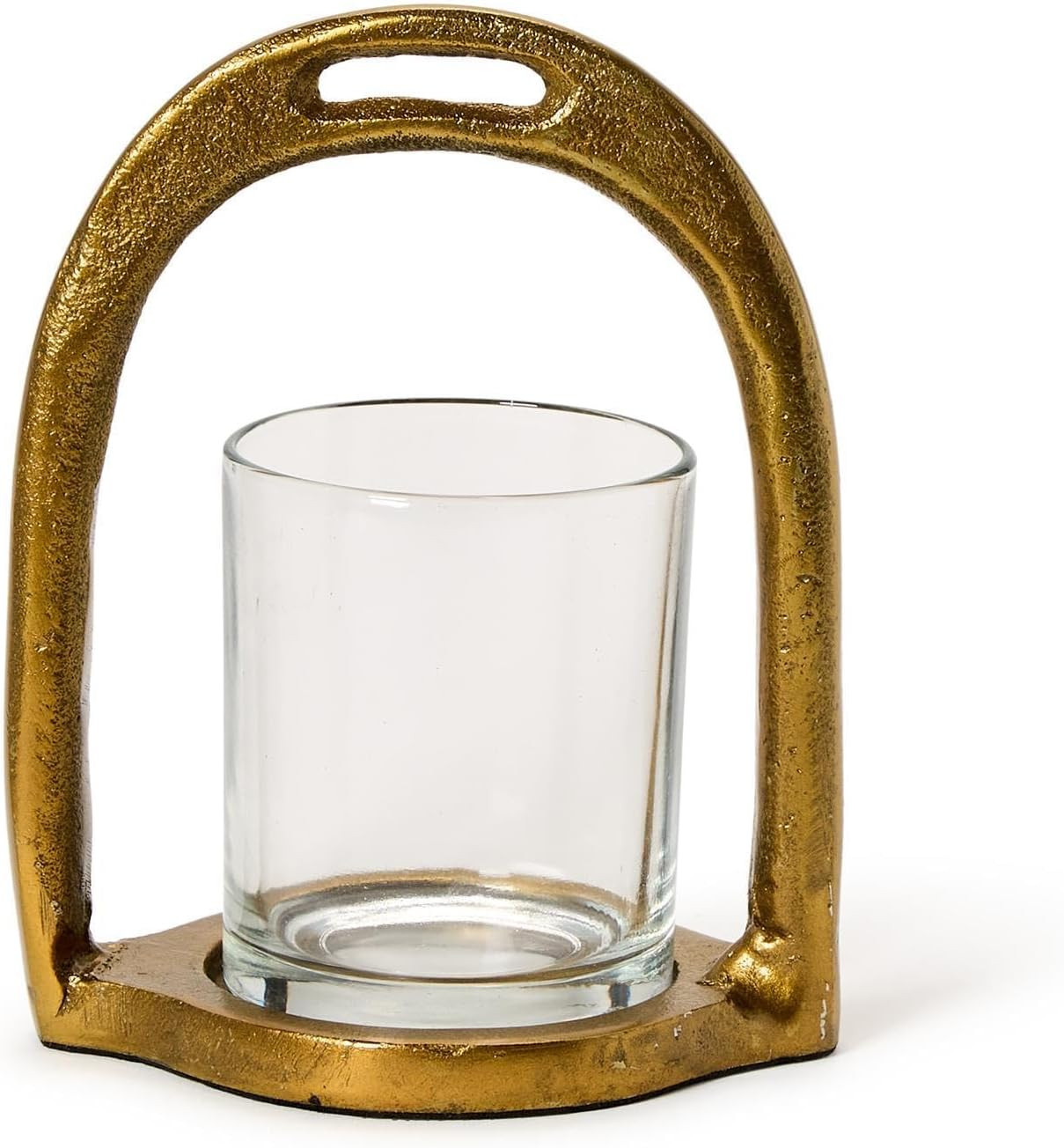 Two's Company Horseshoe Tealight Candleholder with Removable Glass, 6.5-Inch, Gold | Amazon (US)