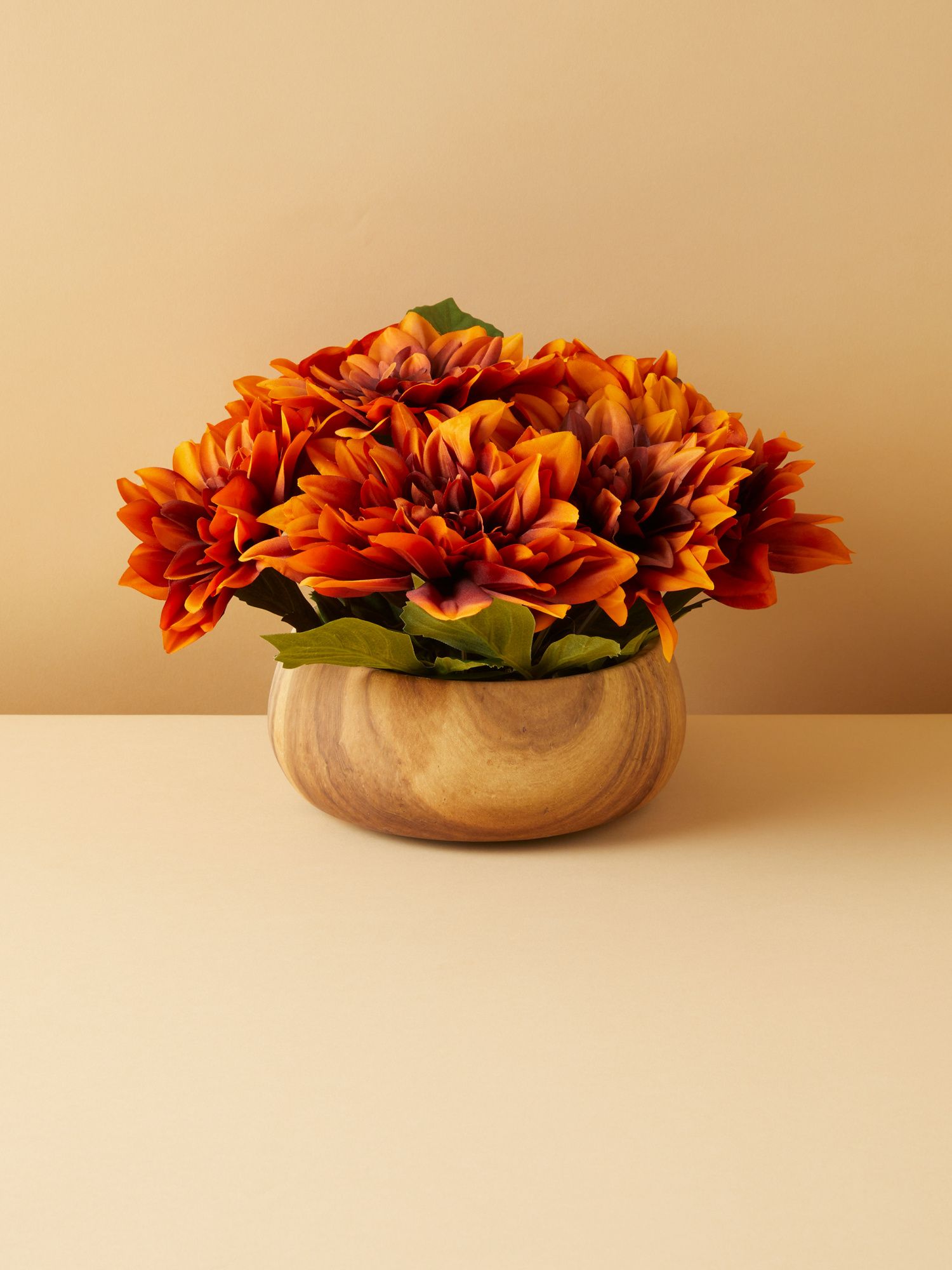 9in Artificial Dahlia In Wood Pot | HomeGoods