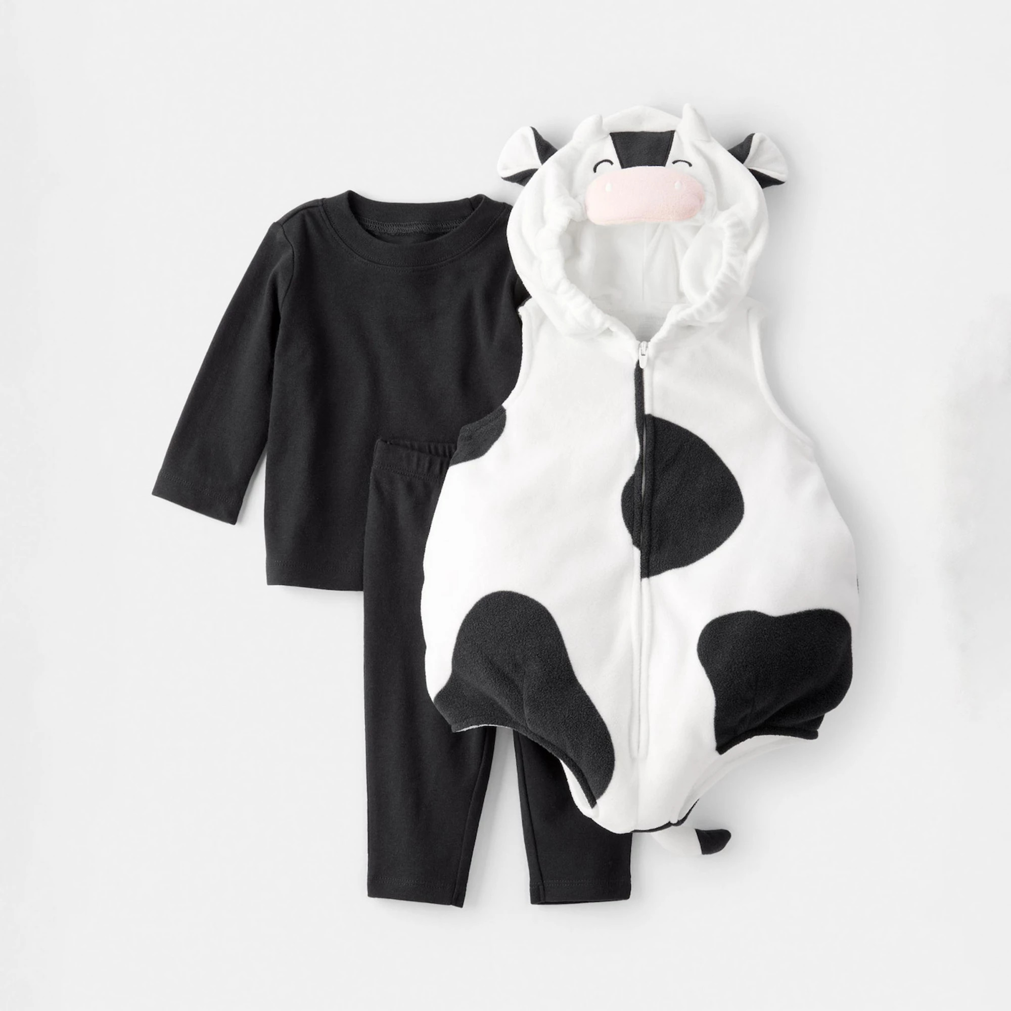Baby Carter's 3-pc. Cow Costume Set with Hooded Vest, Long Sleeve Top & Pants | Kohl's