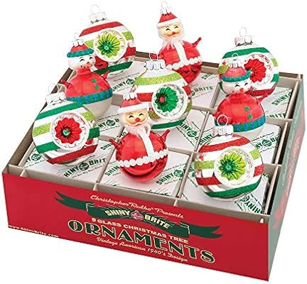 Christopher Radko Shiny Brite Holiday Splendor Reflector Rounds and Figures | Amazon (US)