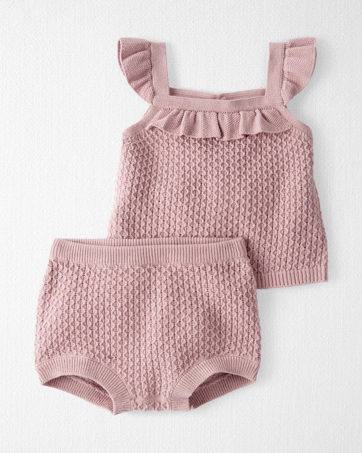 Baby 2-Piece Organic Cotton Crochet Knit Set | Carter's