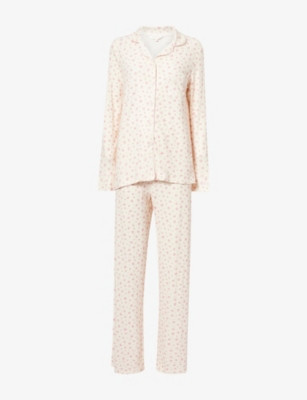 THE NAP CO - Printed Ribbed Long-Sleeve Modal-Jersey Pyjama Set | Selfridges.com | Selfridges