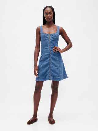 Denim Zip-Front Mini Dress | Gap (US)