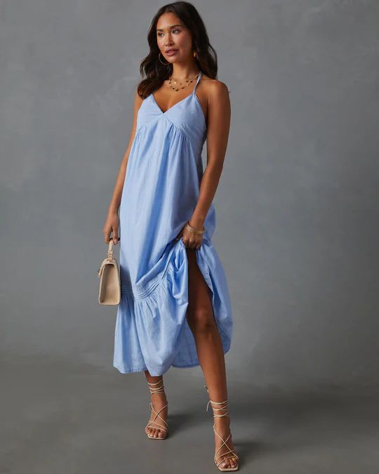 Saskia Strappy Lace Trim Maxi Dress | VICI Collection