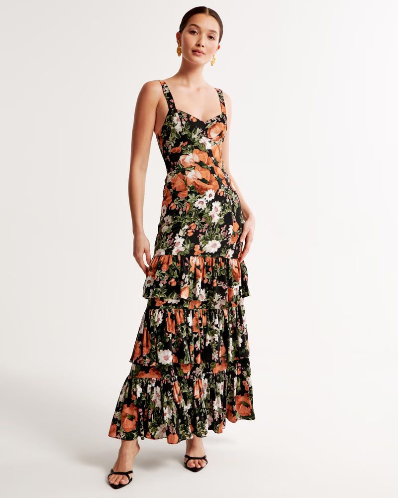 Women's Ruffle Tiered Maxi Dress | Women's Best Dressed Guest Collection | Abercrombie.com | Abercrombie & Fitch (US)