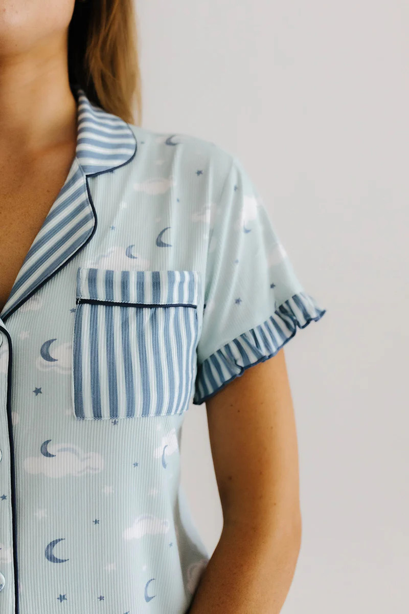 Cloud Ruffle Ribbed Pajama Set | Shop Staykation