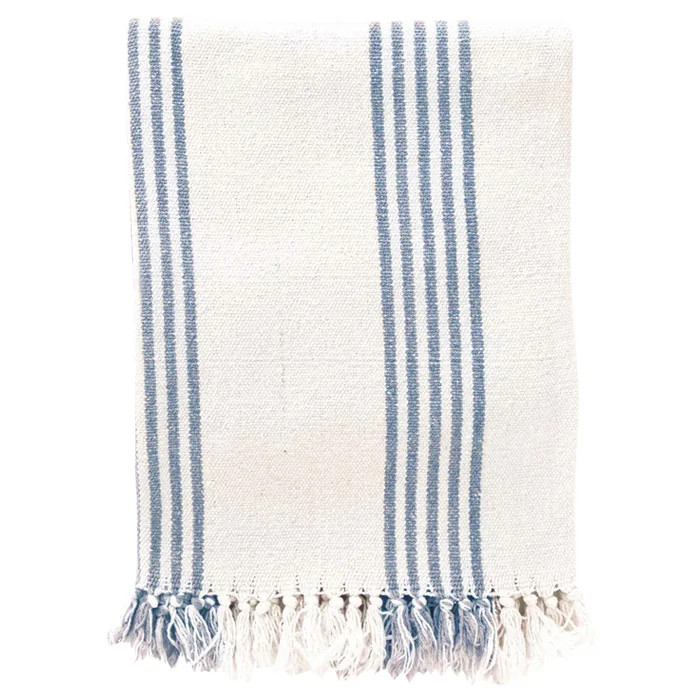 Ibiza 100% Cotton Striped Woven Throw | Wayfair North America
