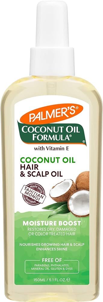 Palmer's Coconut Oil Moisture Boost, Restorative Hair and Scalp Oil Spray, Lasting Hydration and ... | Amazon (US)