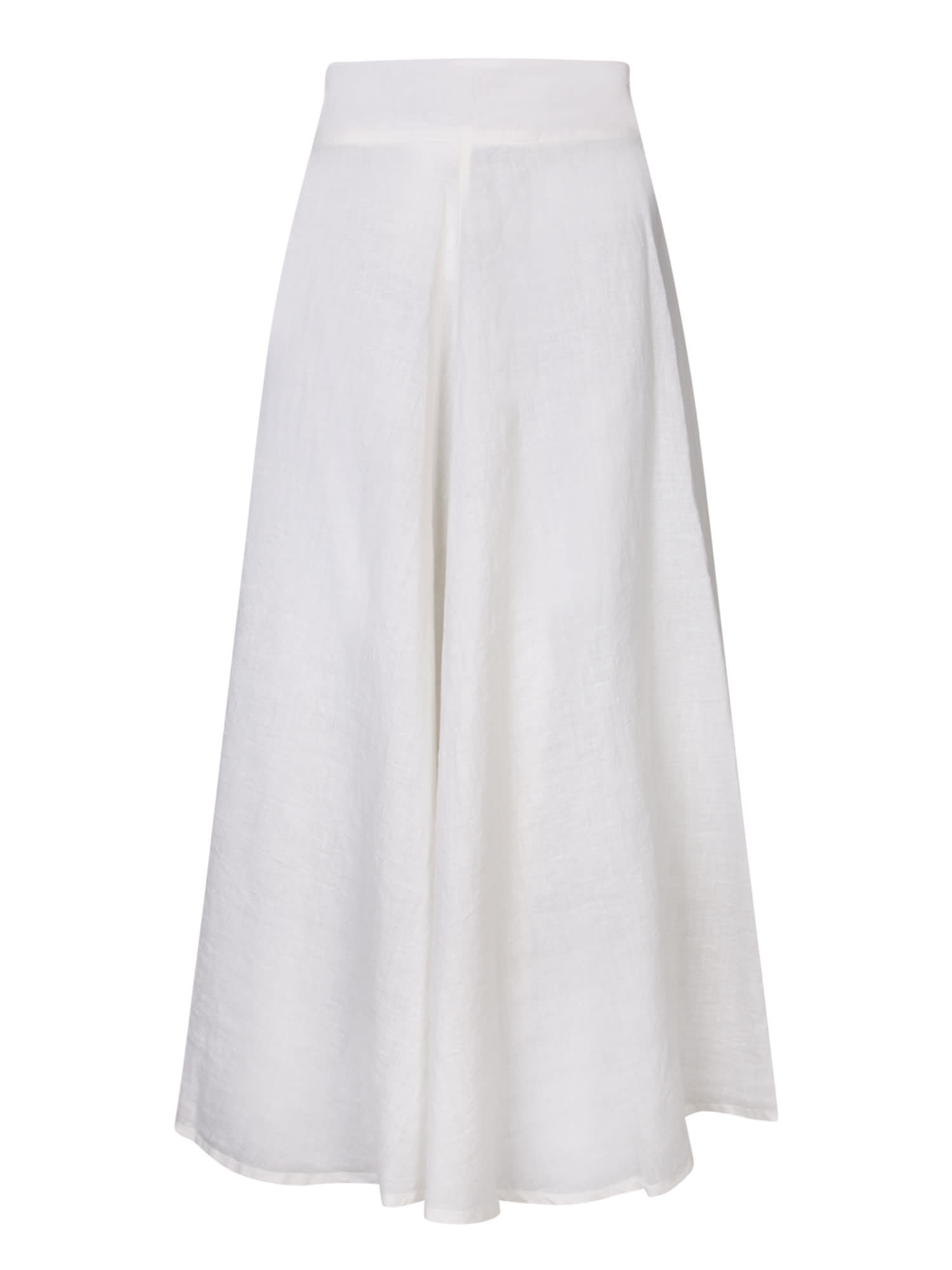 120% Lino Butter-colored Long Linen Skirt | Italist.com US